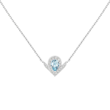 JOSEPHINE BLUE DIAMOND SILVER NECKLACE