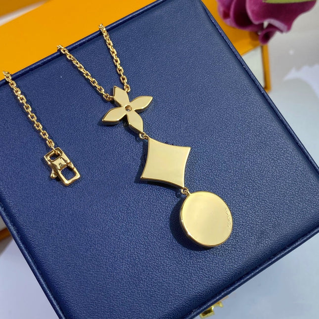 NECKLACE GOLD MOP 3 MOTIF