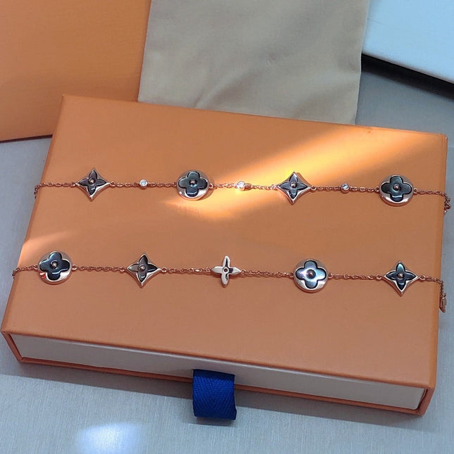 PINK GOLD BLACK MOP BRACELET