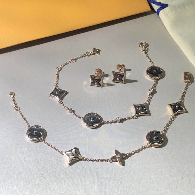 PINK GOLD BLACK MOP BRACELET