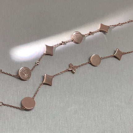PINK GOLD BLACK MOP BRACELET