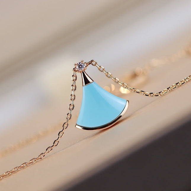 DREAM NECKLACE TURQUOISE PINK GOLD