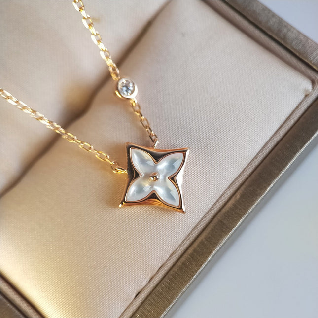 STAR PINK GOLD MOP NECKLACE