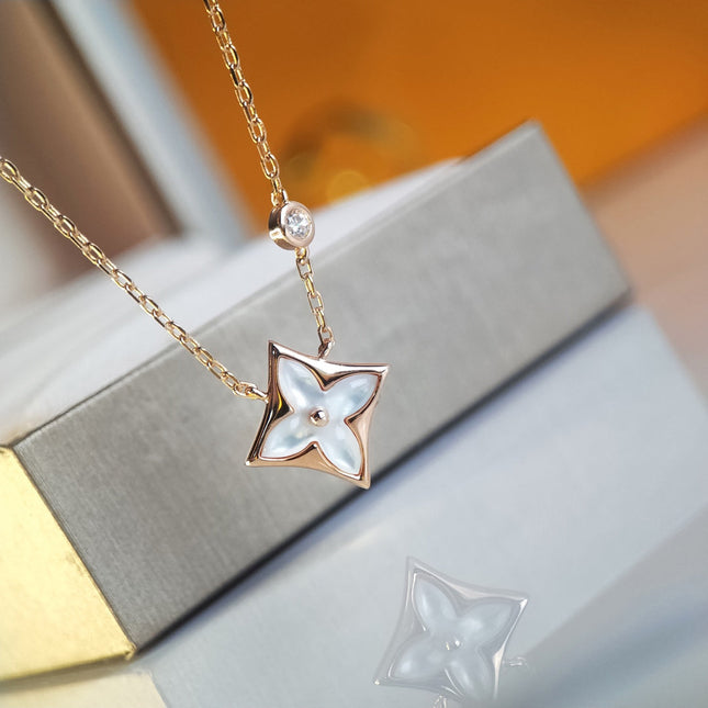 STAR PINK GOLD MOP NECKLACE