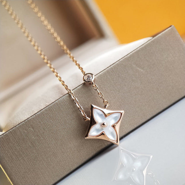 STAR PINK GOLD MOP NECKLACE