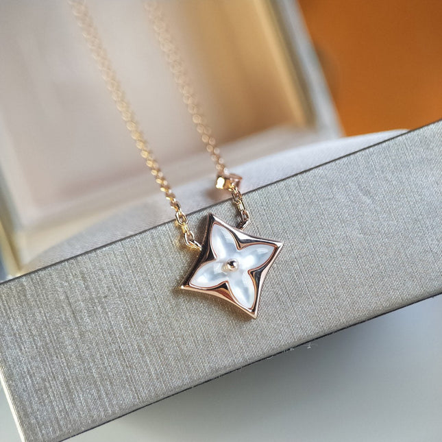 STAR PINK GOLD MOP NECKLACE