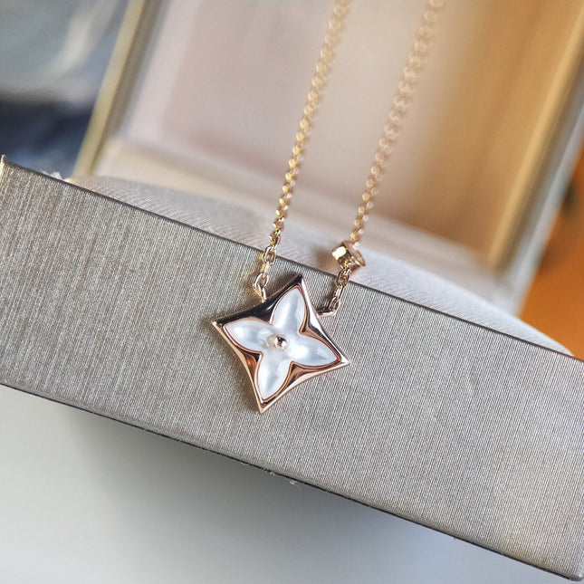 STAR PINK GOLD MOP NECKLACE
