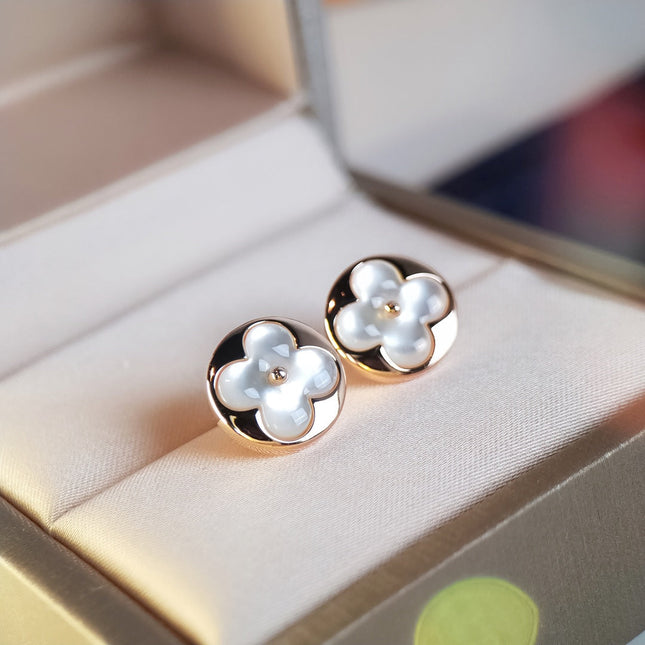 SUN MOP PINK GOLD EARRINGS 1 MOTIFS