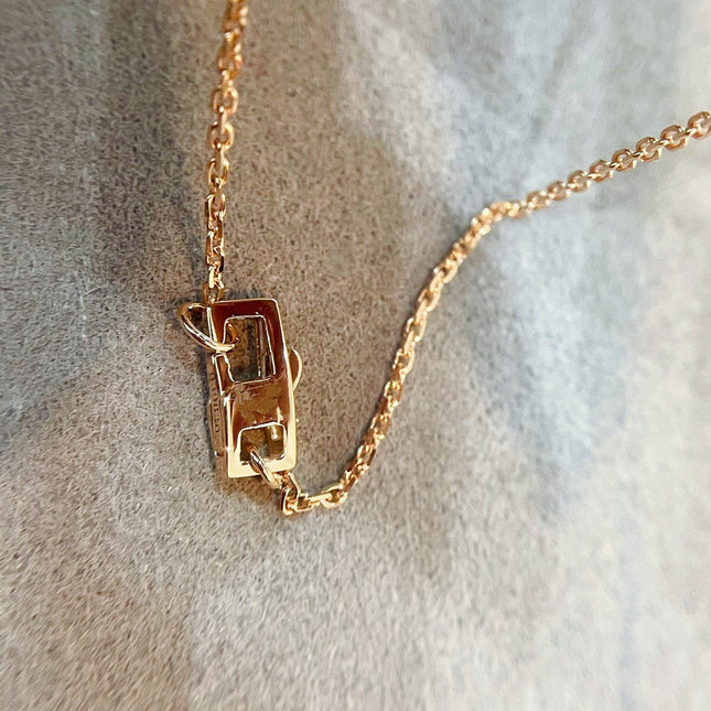 STAR 1 DIAMOND PINK GOLD NECKLACE