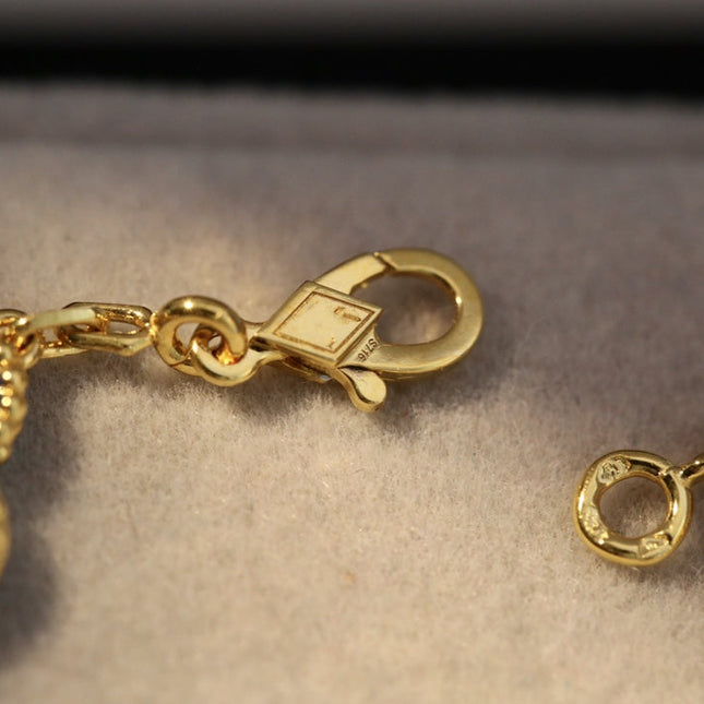 CLOVER AGATE GOLD BRACELET 5 MOTIFS