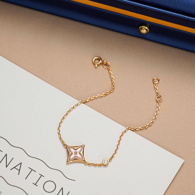 STAR 1 DIAMOND PINK GOLD BRACELET
