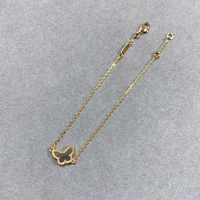 BUTTERFLY DARK MOP GOLD BRACELET