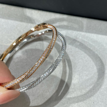 GRA SPIRAL DIAMOND PAVED BRACELET
