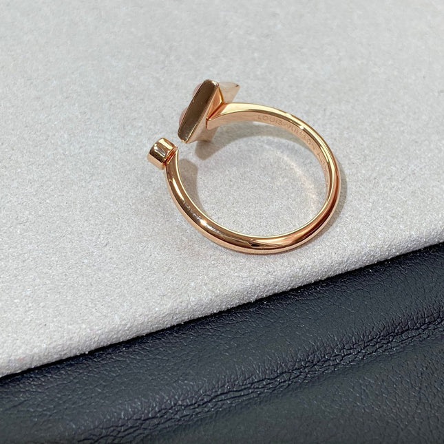 STAR 1 DIAMOND PINK MOP PINK GOLD RING