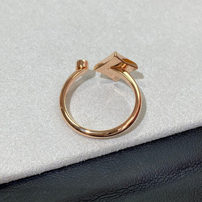 STAR 1 DIAMOND PINK MOP PINK GOLD RING