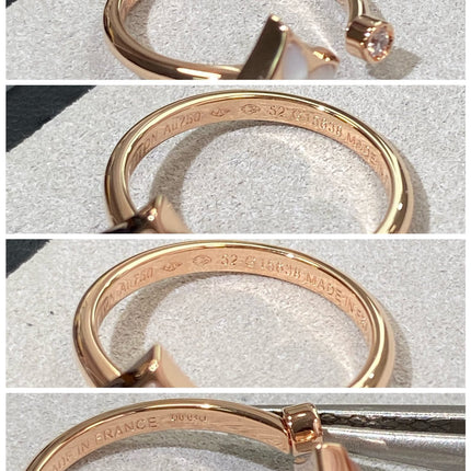 STAR 1 DIAMOND PINK MOP PINK GOLD RING