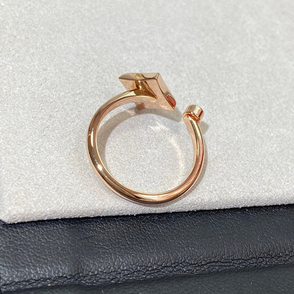 STAR 1 DIAMOND MOP PINK GOLD RING