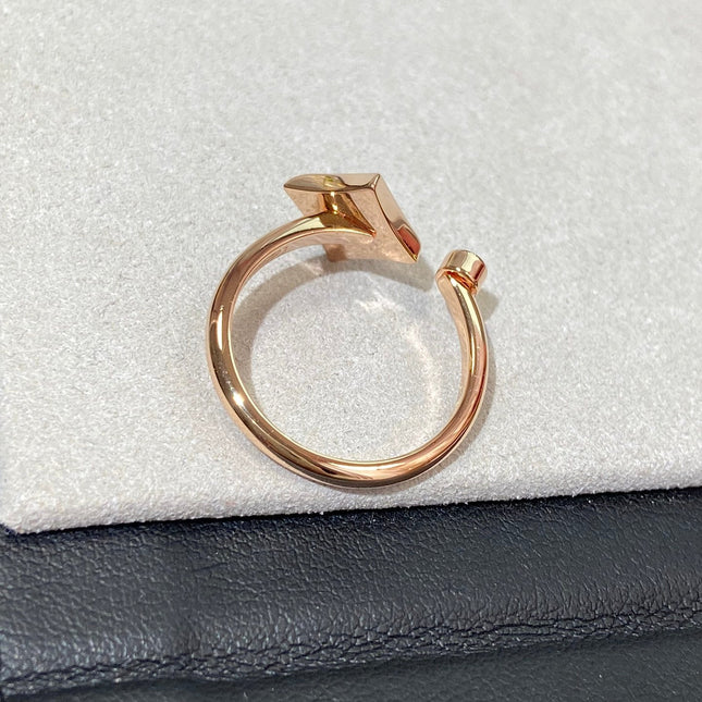 STAR 1 DIAMOND MOP PINK GOLD RING