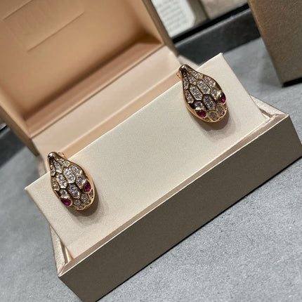 SERPENT DIAMOND STUD EARRINGS