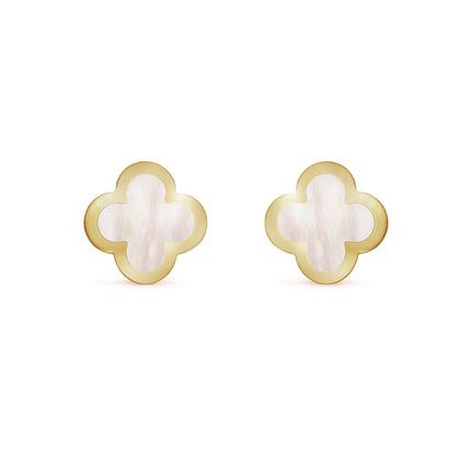 PURE CLOVER MOP PINK GOLD EARRINGS