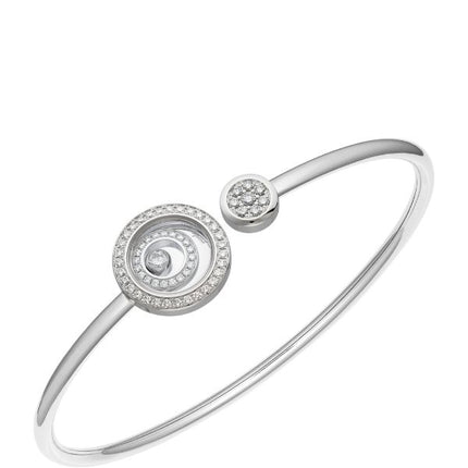 HAPPY SPIRIT BANGLE SILVER DIAMOND BRACELET