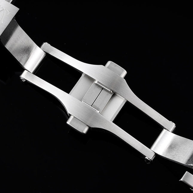 SANTOS MEDIUM MODEL DE CARTIER WATCH SILVER CASE WITH WHITE DIAL
