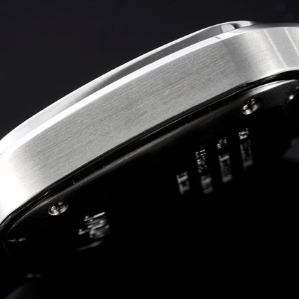 SANTOS MEDIUM MODEL DE CARTIER WATCH SILVER CASE WITH WHITE DIAL