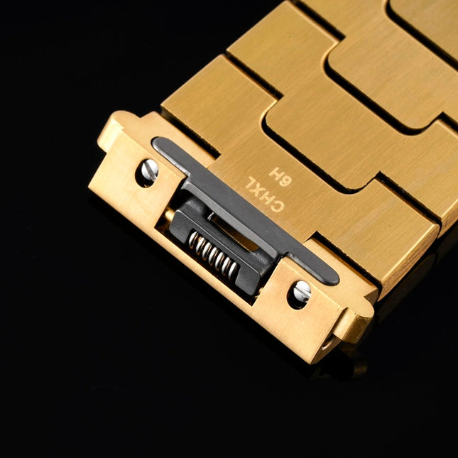 SANTOS MEDIUM MODEL DE CARTIER WATCH GOLD CASE WITH CRYSTALS