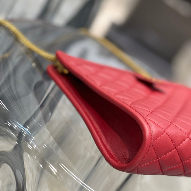 VICTOIRE 25 RED LAMBSKIN GOLD HARDWARE