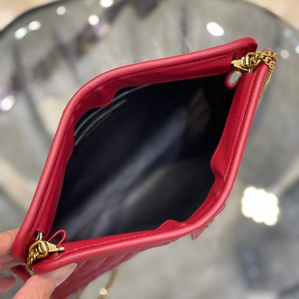 VICTOIRE 25 RED LAMBSKIN GOLD HARDWARE
