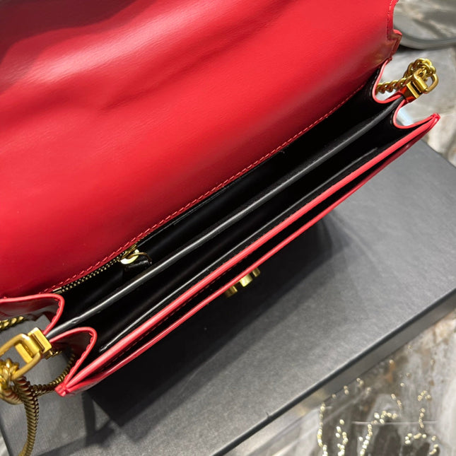 CASSANDRA 22 CHAIN BAG RED CALFSKIN
