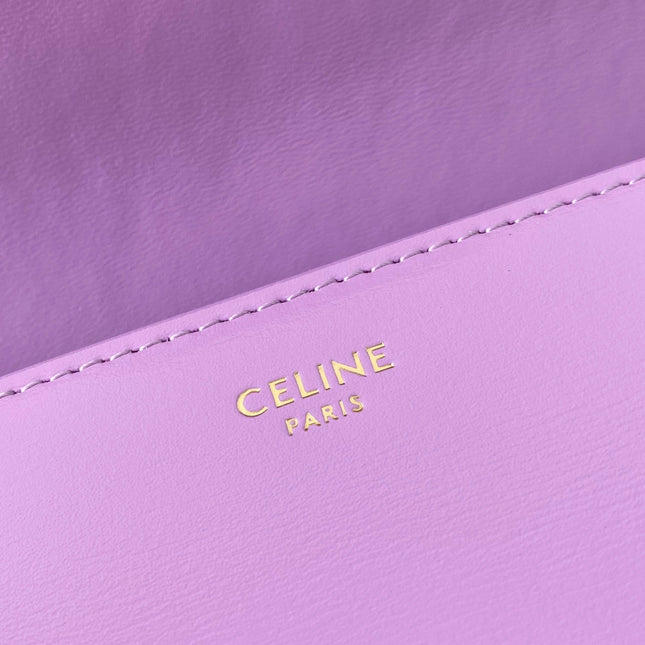 20 CHAIN EMBOSSED ARMPIT BAG PURPLE CALFSKIN