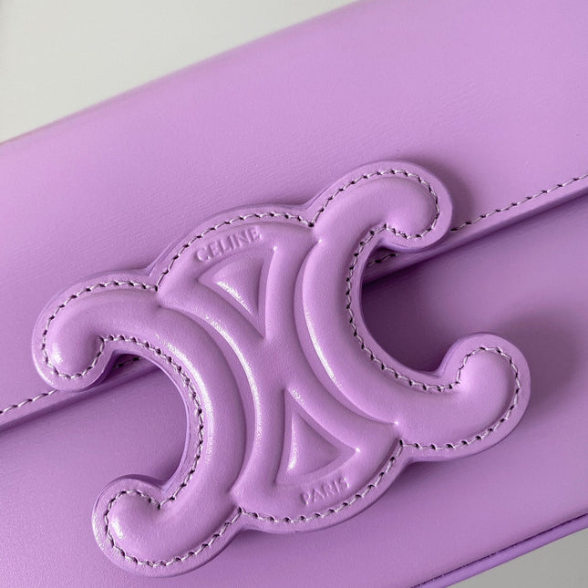 20 CHAIN EMBOSSED ARMPIT BAG PURPLE CALFSKIN