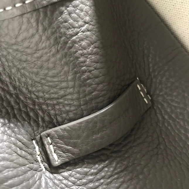 HARDY PM BAG 40 IN GRAY GOYARDINE CANVAS AND TAURILLON LEATHER TRIM