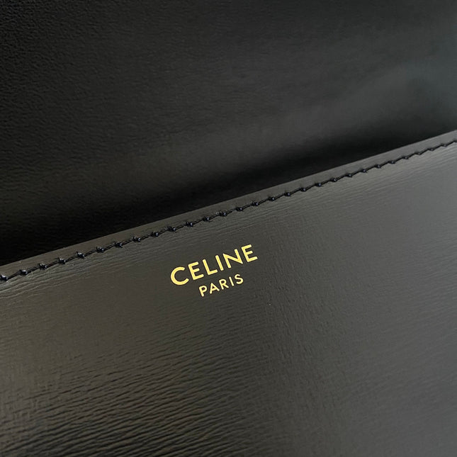 20 CHAIN EMBOSSED ARMPIT BAG BLACK CALFSKIN