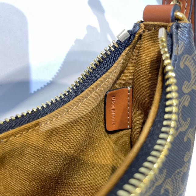 AVA BAG 75MM IN BLACK TRIOMPHE CANVAS AND CALFSKIN