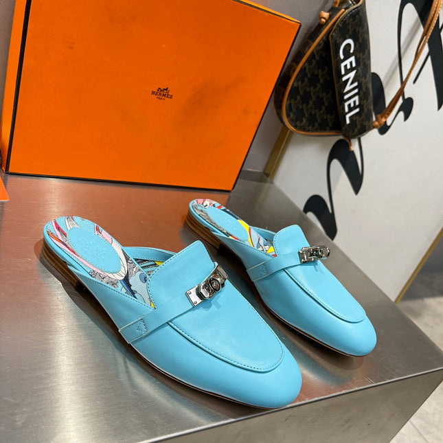 0Z MULE SKY CALFSKIN WITH PATTERN