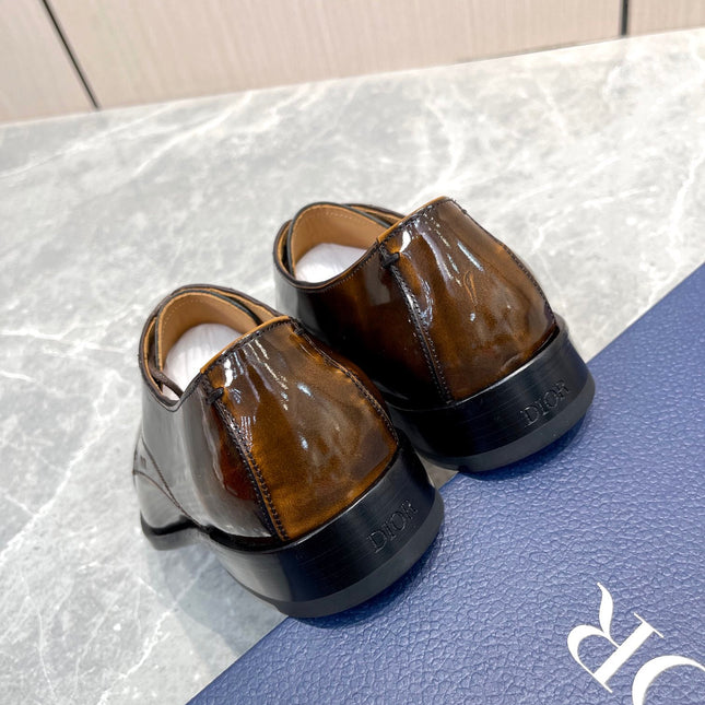 CD TIMELESS OXFORD OMBRE CARAMEL EMBOSSED CALFSKIN