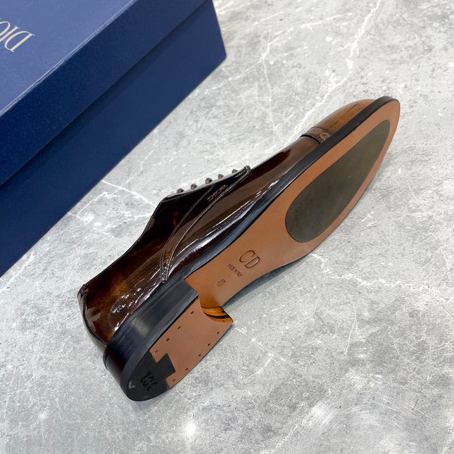 CD TIMELESS OXFORD OMBRE CARAMEL EMBOSSED CALFSKIN