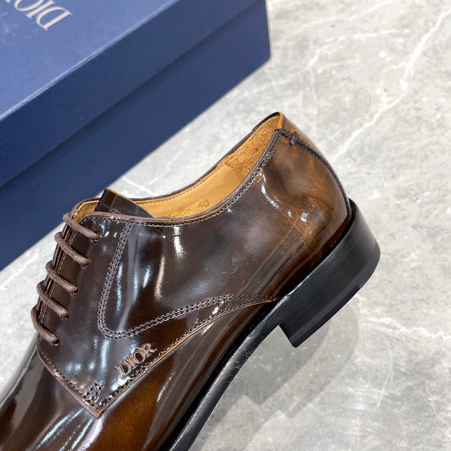 CD TIMELESS OXFORD OMBRE CARAMEL EMBOSSED CALFSKIN