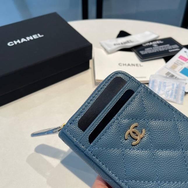 CC ZIPPED COIN PURSE 11 AEGEAN GRAINED CALFSKIN