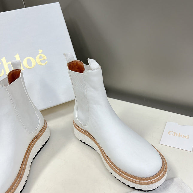 BIKER BOOTS IN WHITE LAMBSKIN