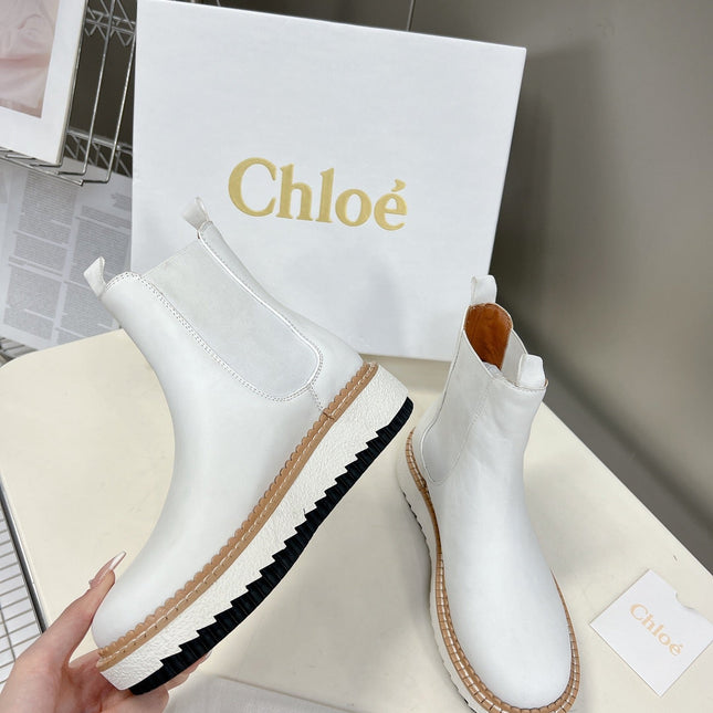 BIKER BOOTS IN WHITE LAMBSKIN