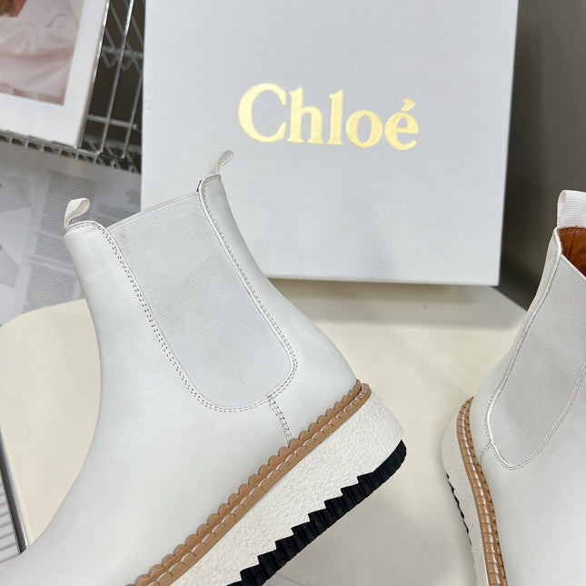 BIKER BOOTS IN WHITE LAMBSKIN