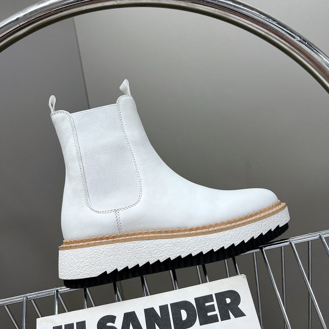 BIKER BOOTS IN WHITE LAMBSKIN