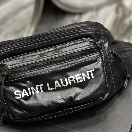 CROSSBODY BAG 24 IN BLACK POLISHED NYLON