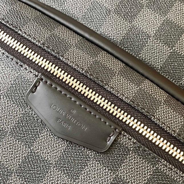 BACKPACK 40 IN BLACK MONOGRAM LAMBSKIN