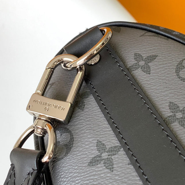 KEEPALL BANDOULIÈRE 25 IN BLACK MONOGRAM HERITAGE CANVAS