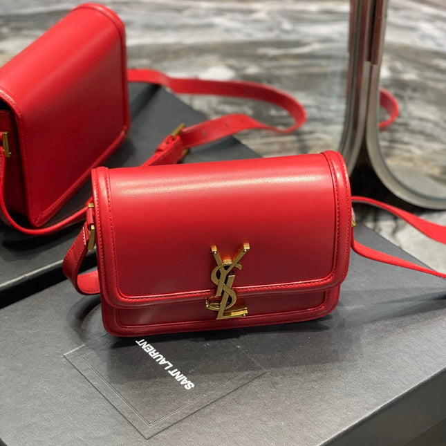 SOLFERINO SMALL 19 RED CALFSKIN GOLD HARDWARE