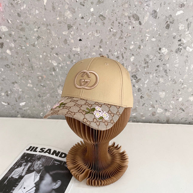 BAKER BOY CAP IN PEANUT BROWN MIX CAMEL BROWN MONOGRAM JACQUARD FABRIC 136302